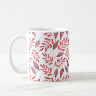 Mug Feuilles d'automne tombantes à l'aquarelle dessiné
