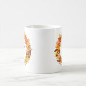 Mug Feuilles d'automne Wreath Personnalisé Monogramme  (Centre)