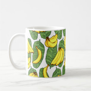 Mug Feuilles de bananes : Motif de fruits tropicaux