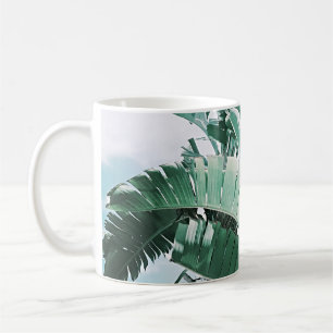 Mug Feuilles de bananier Vert pâle Vibrations d'été