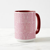 Mug Feuilles de bois rose Rabbit William Morris Motif (Devant droit)
