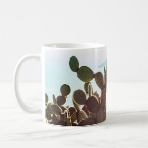 Mug Feuilles de cactus. Plante extérieur avec lumière