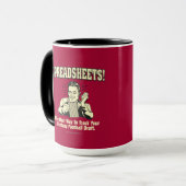 Mug Feuilles de calcul : Suivez votre Imaginaire Footb (Devant gauche)