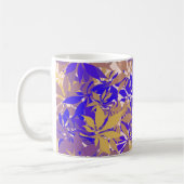 Mug Feuilles de châtaignier bleues, bronze et violette (Gauche)
