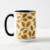 Mug Feuilles de chêne automnal sur blanc (Gauche)