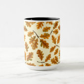 Mug Feuilles de chêne automnal sur blanc (Centre)