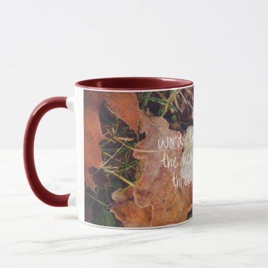 Mug Feuilles de chêne d'automne gelé (Gauche)