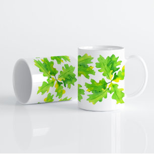 Mug Feuilles de chêne vert