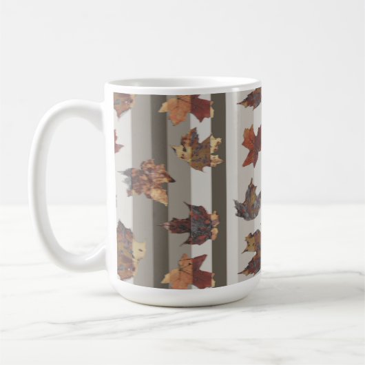 Mug Feuilles de couleur d'automne de bande (Gauche)