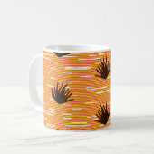 Mug Feuilles de couleur, plante exotique sans couture  (Devant gauche)