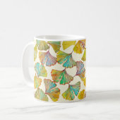 Mug Feuilles de Gingko : Art Abstrait floral (Devant gauche)