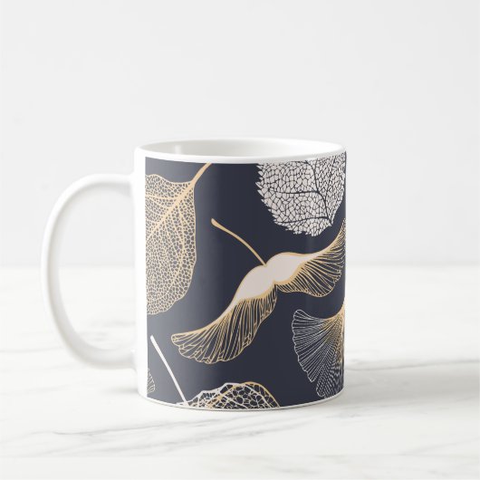 Mug Feuilles de Ginkgo : Élégance florale incomparable (Gauche)