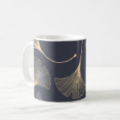 Mug Feuilles de Ginkgo modèle floral sans joint (Devant gauche)