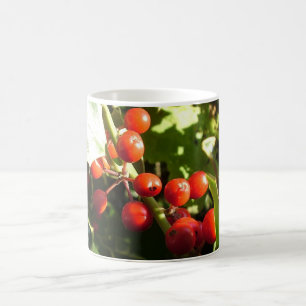 Mug Feuilles de houx et baies rouges, Noël