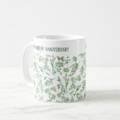 Mug Feuilles de la forêt de printemps Fleurs sauvages  (Devant gauche)