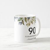 Mug Feuilles de la marine de verdure personnalisées 90 (Devant droit)