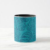 Mug Feuilles de la monstère bleue. (Centre)