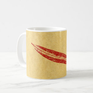Mug Feuilles de la nature Imprimer le rouge de la feui