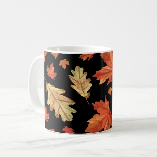 Mug Feuilles de l'érable d'automne Thanksgiving Motif (Devant gauche)