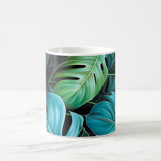 Mug Feuilles de Monstera Botanique Feuillage Tropical  (Centre)