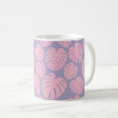 Mug Feuilles de Monstera rose et lilas (Devant droit)
