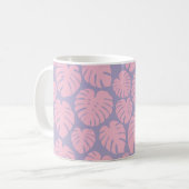 Mug Feuilles de Monstera rose et lilas (Devant gauche)