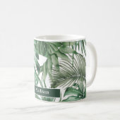 Mug Feuilles de Monstera Tropical Personnalisé tendanc (Devant droit)