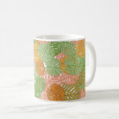 Mug Feuilles de monstère tropicale, coloré et transpar (Devant droit)