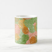 Mug Feuilles de monstère tropicale, coloré et transpar (Centre)