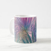 Mug Feuilles de palme tropicale rose doux (Devant gauche)
