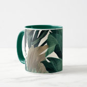 Mug Feuilles de palmier aux tons feutrés (Devant gauche)