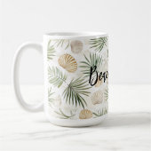 Mug Feuilles de palmier vert de Shells Beach (Gauche)