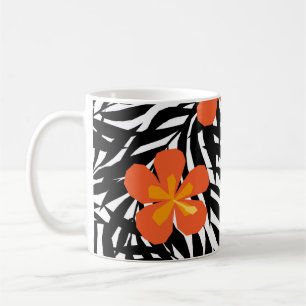 Mug Feuilles de palmiers tropicaux, application vintag