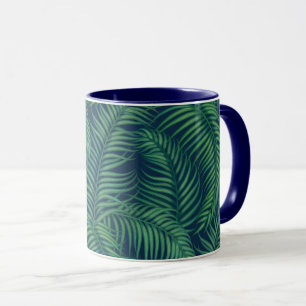 Mug Feuilles de palmiers tropicaux de nuit