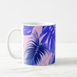 Mug Feuilles de palmiers tropicaux, feuilles de jungle