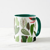 Mug Feuilles de verdure botaniques vintage (Devant droit)
