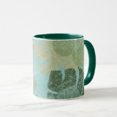 Mug Feuilles dénaturés tropicaux (Devant droit)