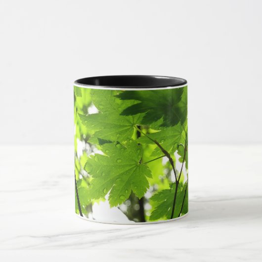 Mug Feuilles d'érable avec Raindrops (Centre)