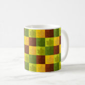 Mug Feuilles d'érable d'automne, brun et vert (Devant droit)