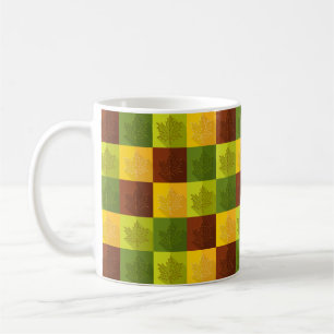 Mug Feuilles d'érable d'automne, brun et vert