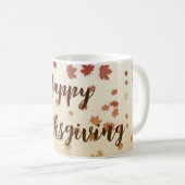 Mug Feuilles d'érable de Thanksgiving (Devant droit)