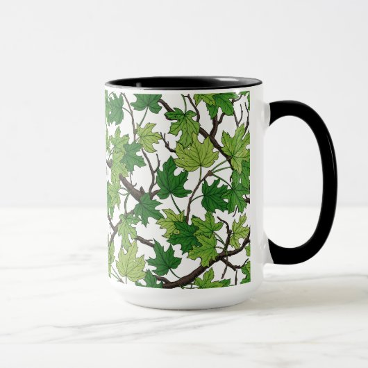Mug Feuilles d'érable sur fond blanc (Droite)