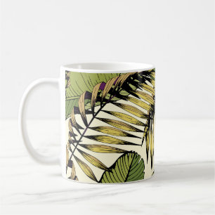 Mug Feuilles d'été, branches, patte décorative sans so