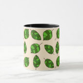 Mug Feuilles d'été Motif de la feuille verte sur n'imp (Centre)