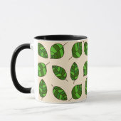 Mug Feuilles d'été Motif de la feuille verte sur n'imp (Gauche)