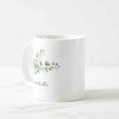 Mug Feuilles d'Eucalyptus avec Nom Cadeau (Devant gauche)