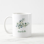 Mug Feuilles d'Eucalyptus avec Nom Cadeau (Gauche)