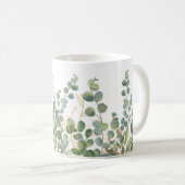 Mug Feuilles D'Eucalyptus Botanique Or Et Vert (Devant droit)