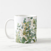 Mug Feuilles D'Eucalyptus Botanique Or Et Vert (Gauche)