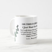 Mug Feuilles d'eucalyptus Joyeuse première fête des p (Devant gauche)